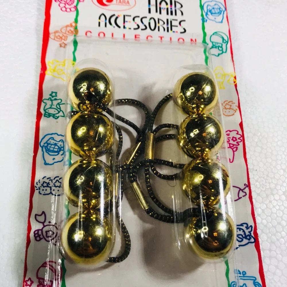 Gold Ball Vintage Hair Accessories Streetwear kidcore 80s 90s throwback
